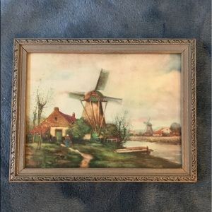 VTG Windmill Print From 1938